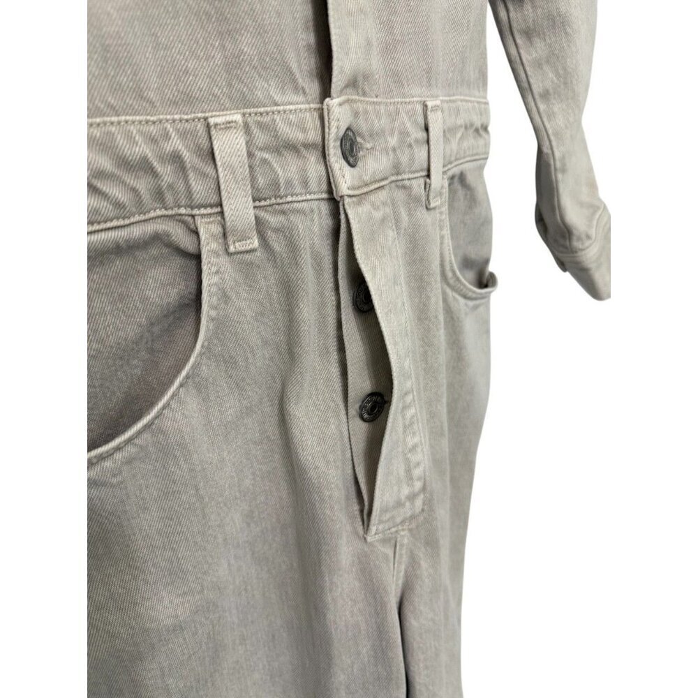 Citizens of Humanity Denim Jumpsuit Sandy Beige Button Down Long Sleeve Size S - Picture 5 of 14